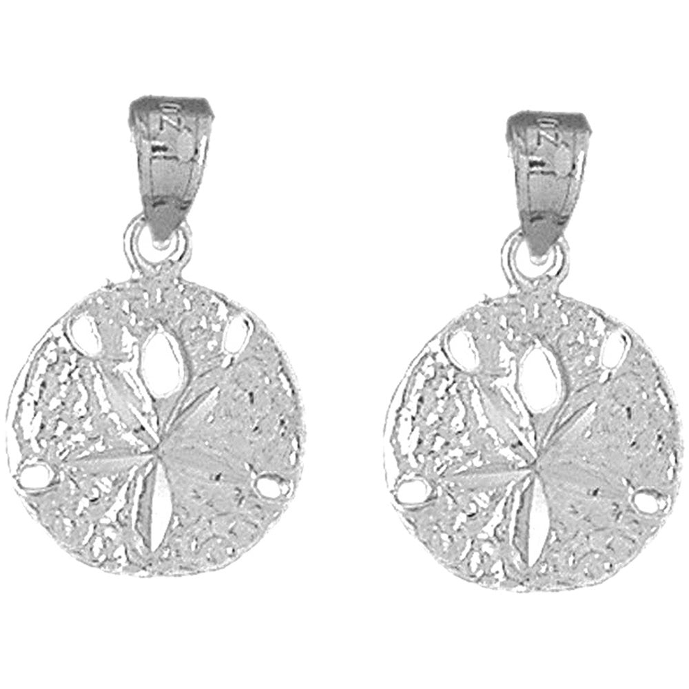 Sterling Silver 23mm Sand Dollar Earrings