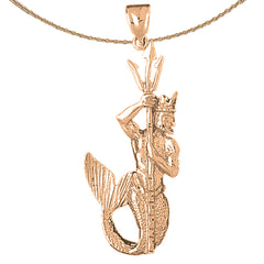 10K, 14K or 18K Gold Poseidon Pendant