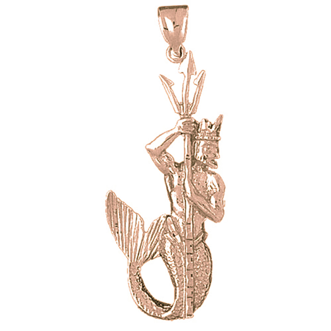 10K, 14K or 18K Gold Poseidon Pendant