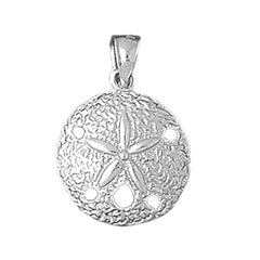 10K, 14K or 18K Gold Sand Dollar Pendant