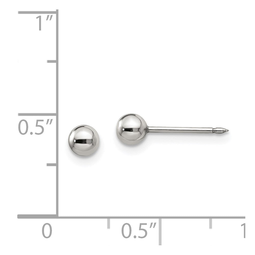 Inverness Stainless Steel Polished 4mm Ball Post Earrings