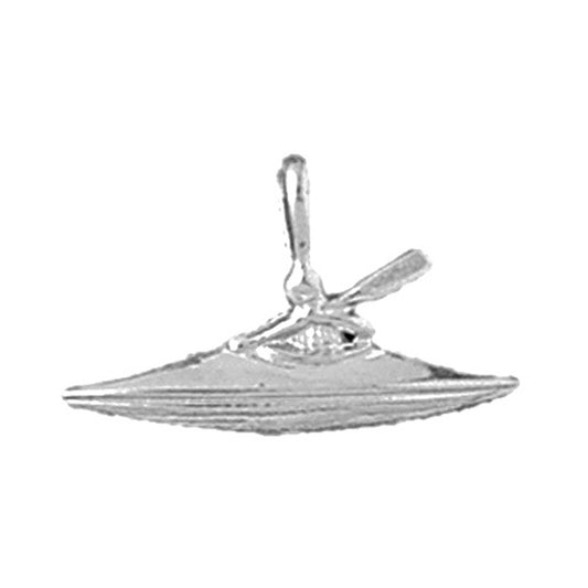 14K or 18K Gold Kayak Pendant