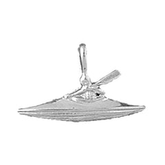 14K or 18K Gold Kayak Pendant