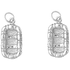 Sterling Silver 24mm 3D Raft Earrings