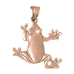 14K or 18K Gold Frog Pendant