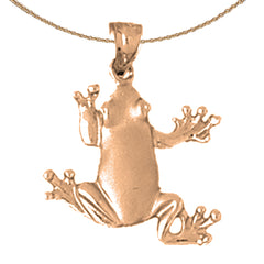 14K or 18K Gold Frog Pendant