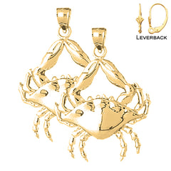 14K or 18K Gold Crab Earrings