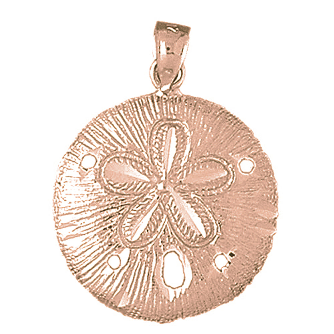 10K, 14K or 18K Gold Sand Dollar Pendant