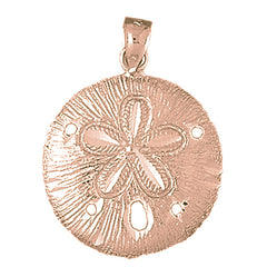 10K, 14K or 18K Gold Sand Dollar Pendant