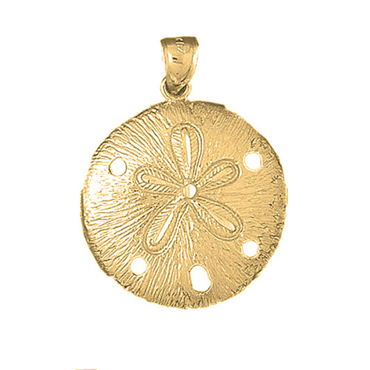 10K, 14K or 18K Gold Sand Dollar Pendant