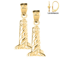 14K or 18K Gold 3D Cape Hatteras Earrings
