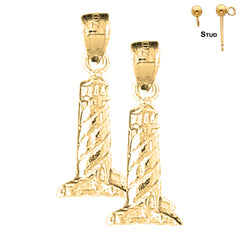 14K or 18K Gold 3D Cape Hatteras Earrings