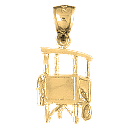 14K or 18K Gold Lifeguard Tower Pendant