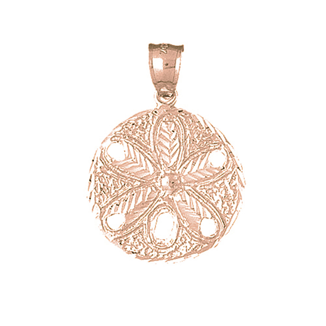 10K, 14K or 18K Gold Sand Dollar Pendant