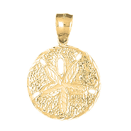 10K, 14K or 18K Gold Sand Dollar Pendant