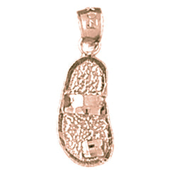 14K or 18K Gold Flip Flop Pendant