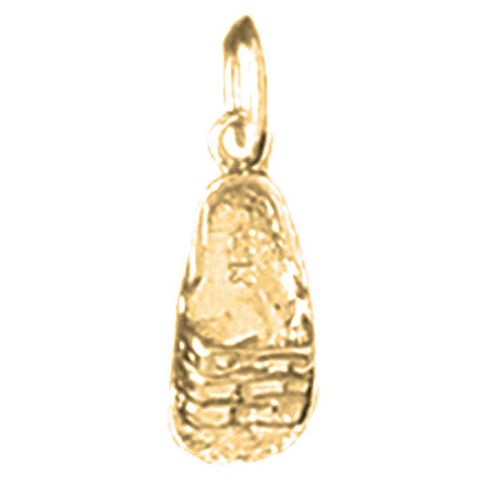 14K or 18K Gold Flip Flop Pendant