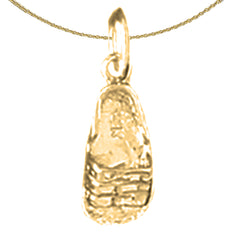 14K or 18K Gold Flip Flop Pendant