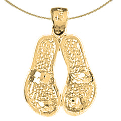 Colgante de chanclas de oro de 14 quilates o 18 quilates