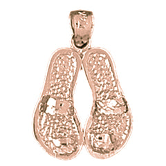 14K or 18K Gold Flip Flops Pendant