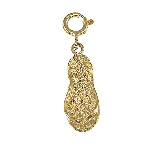 14K or 18K Gold Flip Flop Pendant