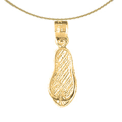 14K or 18K Gold Flip Flop Pendant