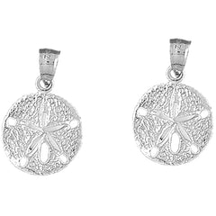 Sterling Silver 24mm Sand Dollar Earrings