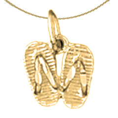 14K or 18K Gold Flip Flop Pendant