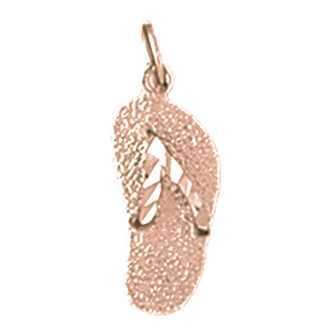 14K or 18K Gold Flip Flop Pendant