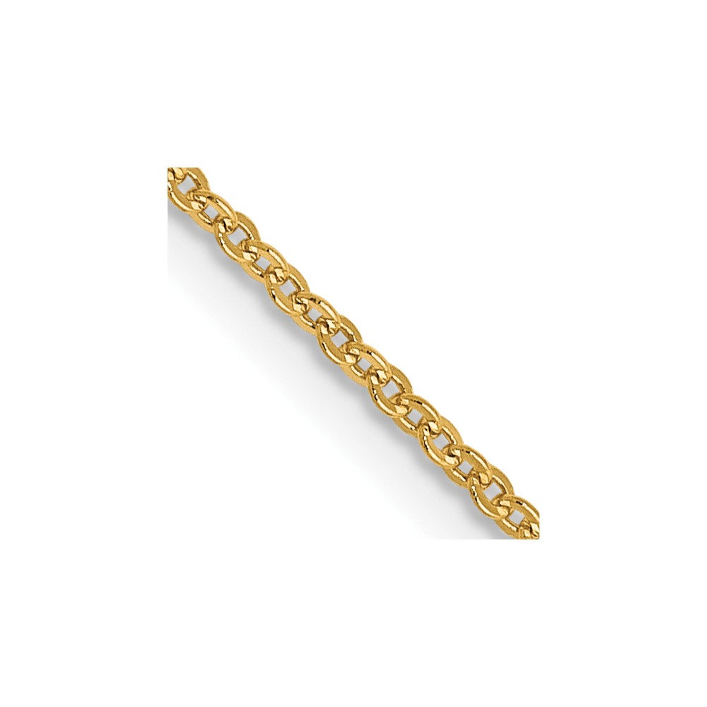 14K Yellow Gold 1.1mm Flat Cable Chain