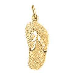 14K or 18K Gold Flip Flop Pendant