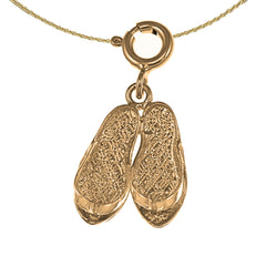 14K oder 18K Gold Flip Flop Anhänger