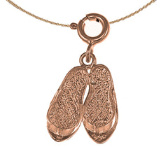 14K or 18K Gold Flip Flop Pendant