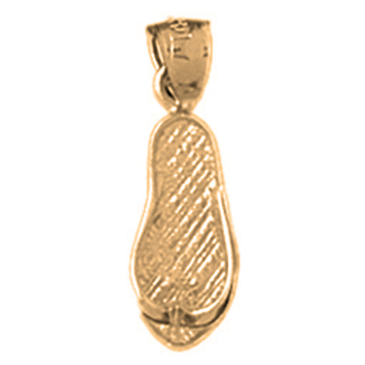 14K or 18K Gold Flip Flop Pendant