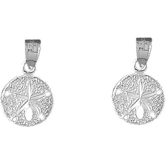 Sterling Silver 20mm Sand Dollar Earrings