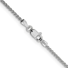 14K White Gold 1.5mm Spiga (Wheat) Chain