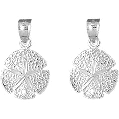 Sterling Silver 23mm Sand Dollar Earrings