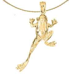 10K, 14K or 18K Gold Frog Pendant