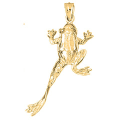 10K, 14K or 18K Gold Frog Pendant