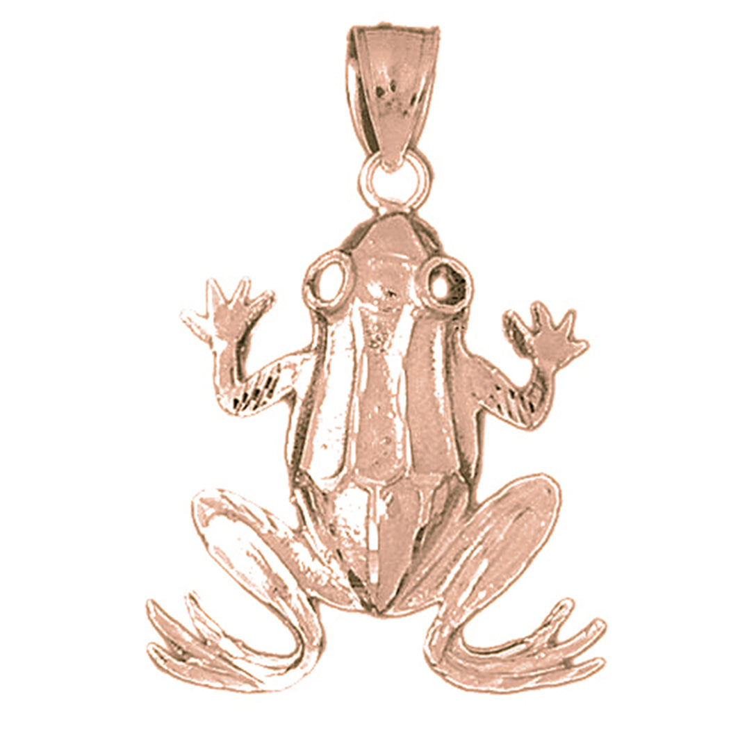 10K, 14K or 18K Gold Frog Pendant