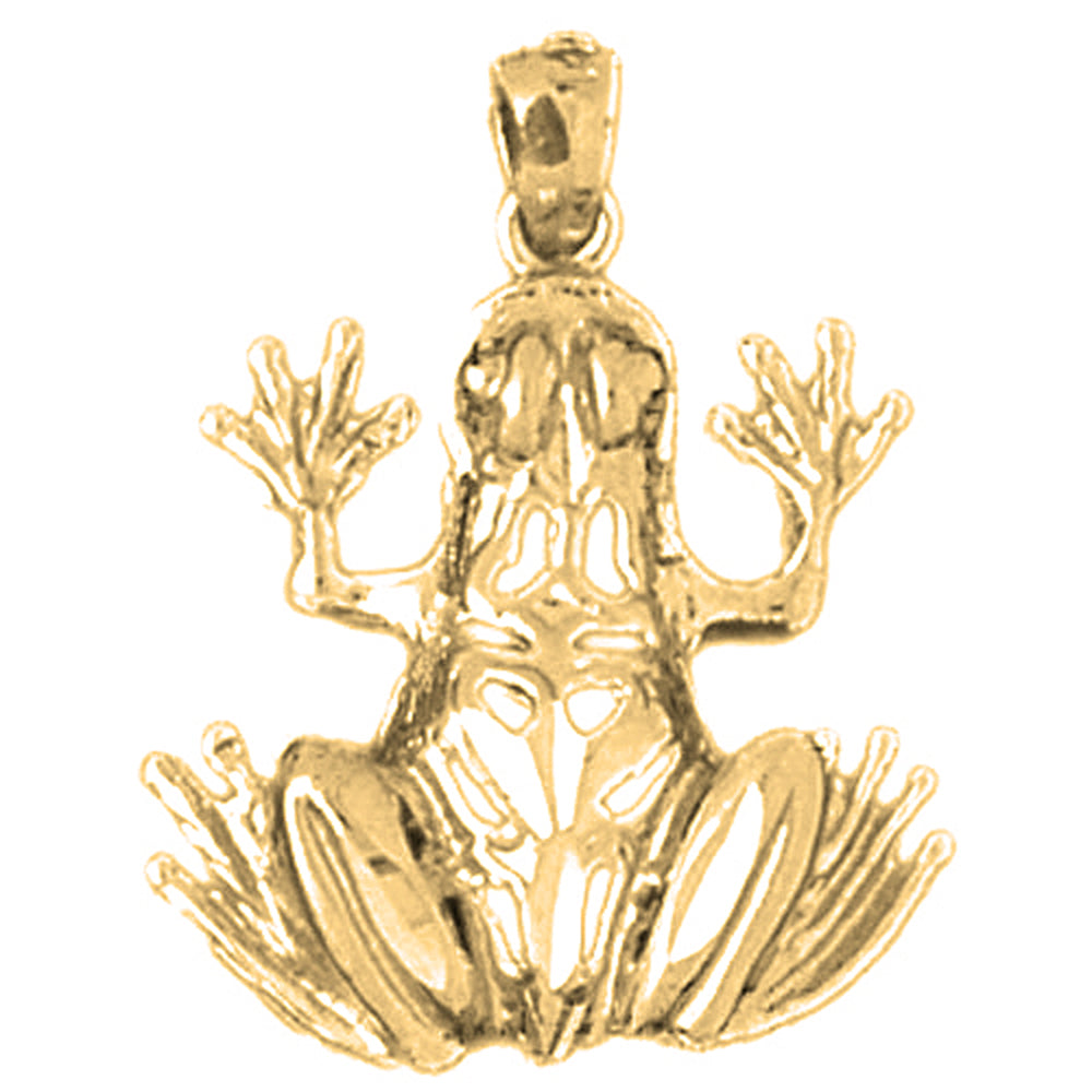 10K, 14K or 18K Gold Frog Pendant