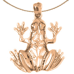 10K, 14K or 18K Gold Frog Pendant