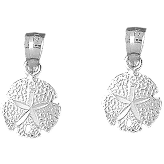 Sterling Silver 24mm Sand Dollar Earrings