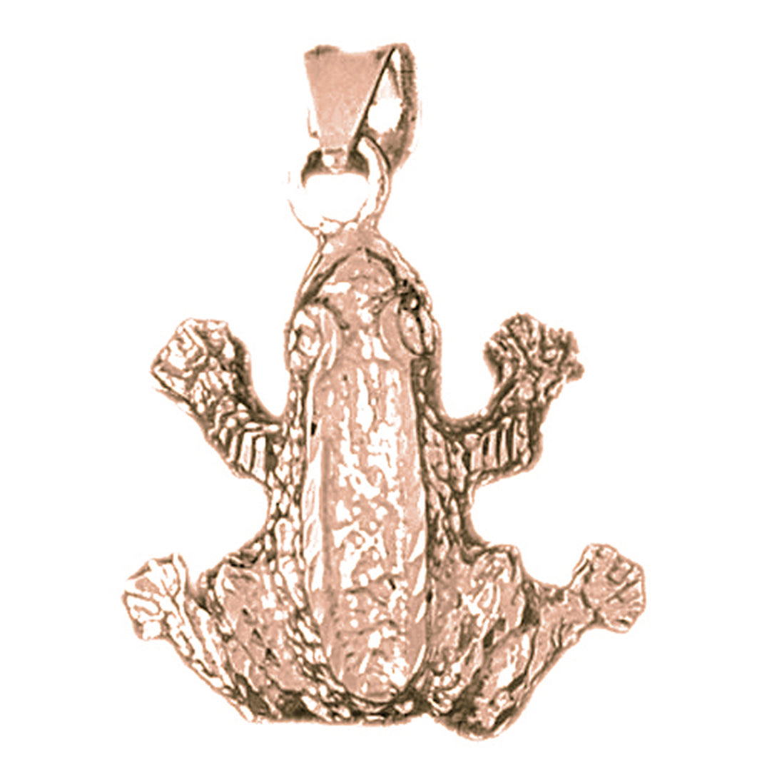 10K, 14K or 18K Gold Frog Pendant