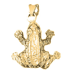 10K, 14K or 18K Gold Frog Pendant