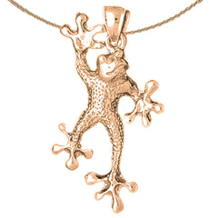 10K, 14K or 18K Gold Frog Pendant