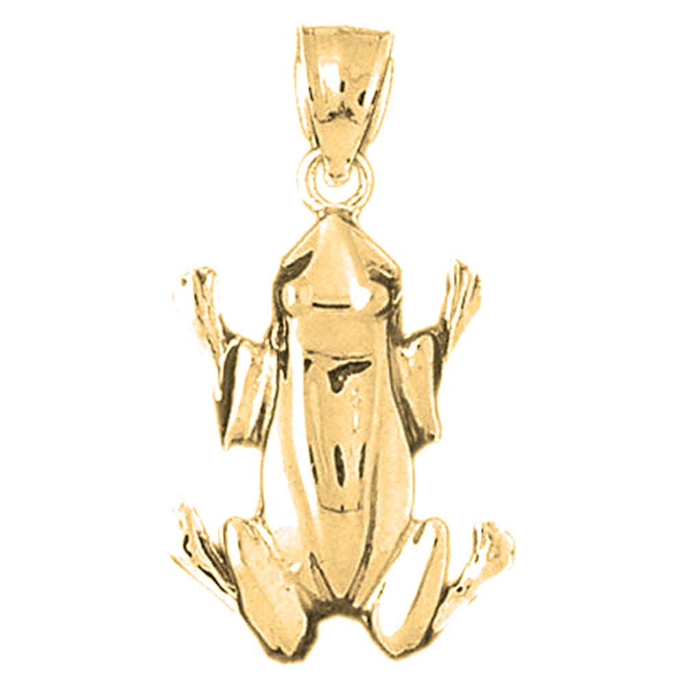 10K, 14K or 18K Gold Frog Pendant