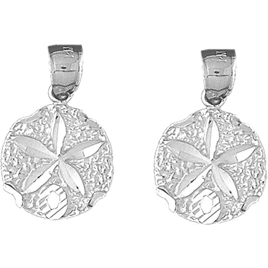 Sterling Silver 23mm Sand Dollar Earrings