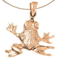 10K, 14K or 18K Gold Frog Pendant