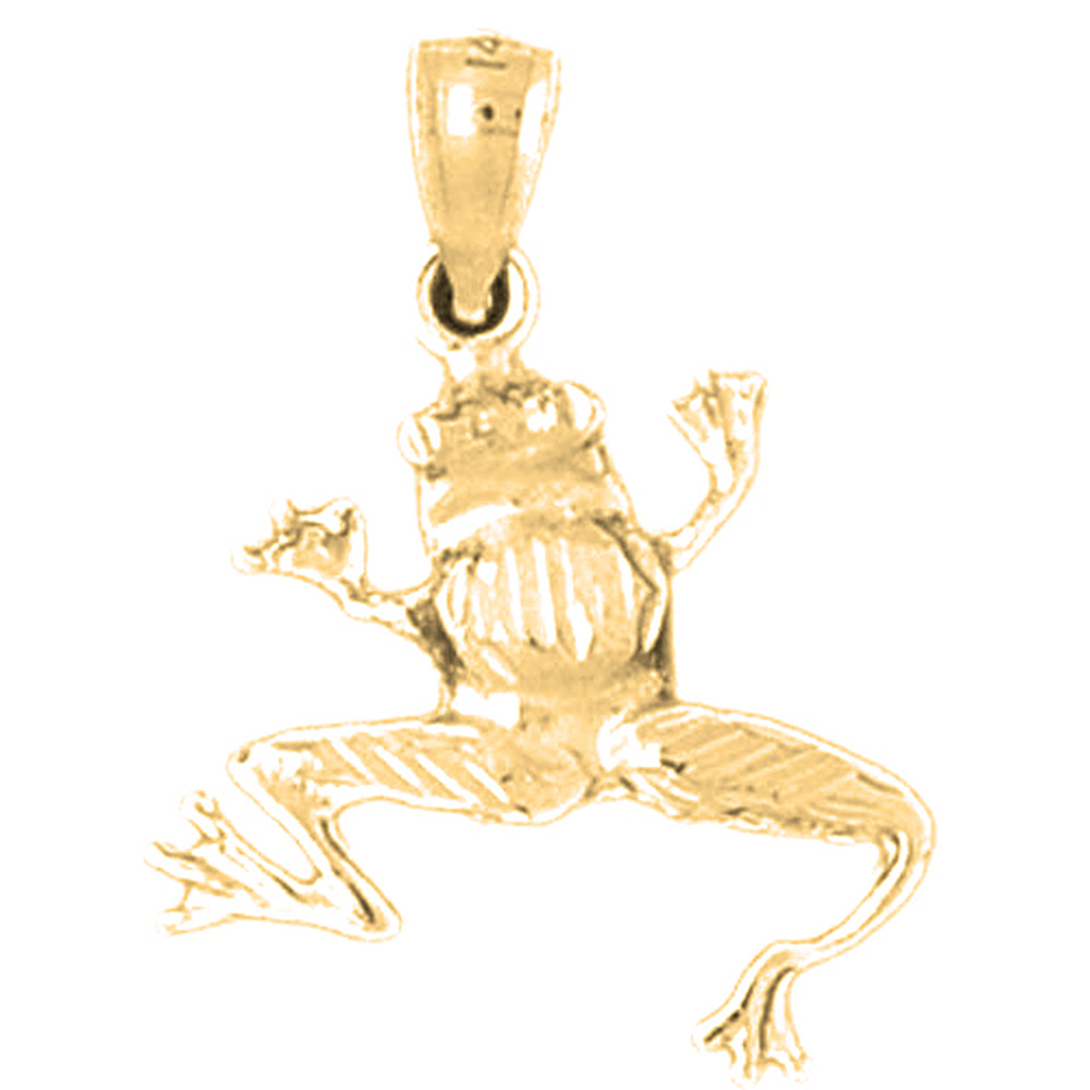 14K or 18K Gold Frog Pendant